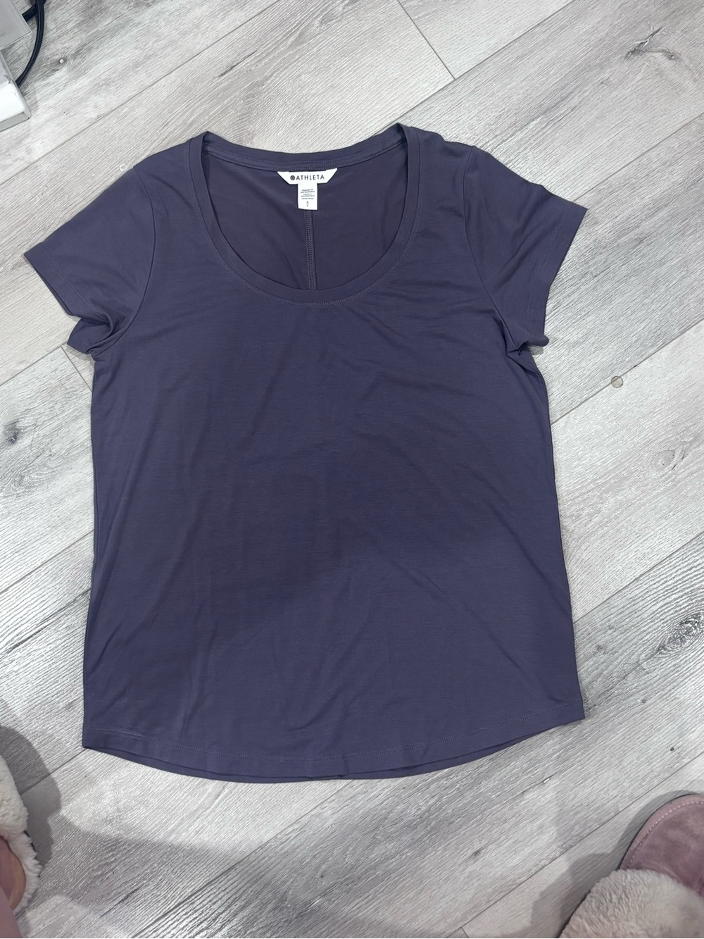 Athleta Women's Scoop Neck Short Sleeve Tee - Dark Blue